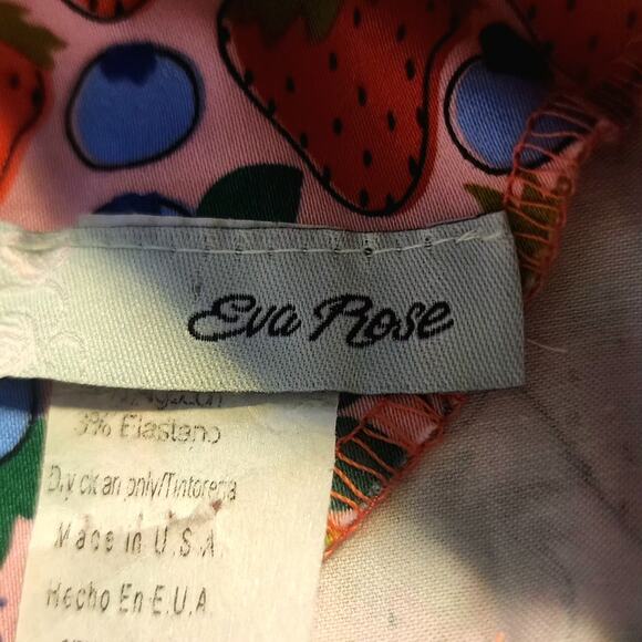 Eva Rose Dress Small Strawberry Retro 50s Rockabilly Cherrygirl Cottagecore - Picture 4 of 9